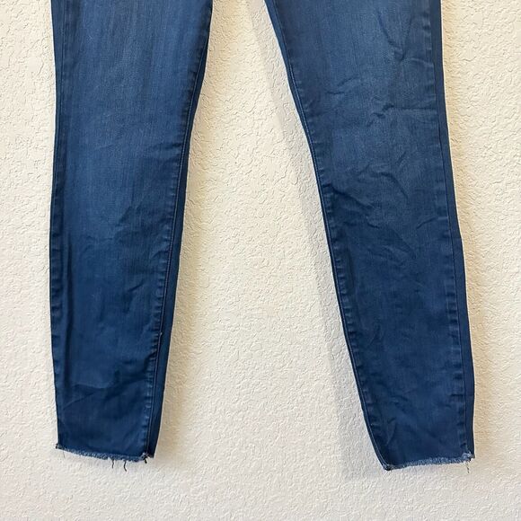 MOTHER Looker Ankle Fray Jeans Blue Untouched Skinny High Waisted - Picture 6 of 15